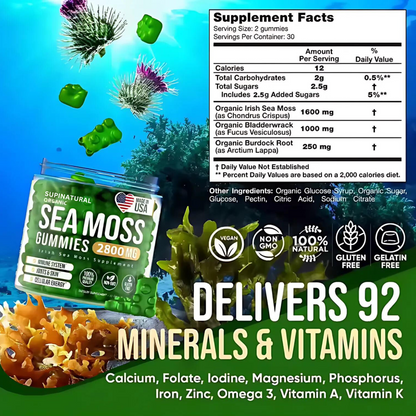 SUPINATURAL® SEA MOSS GUMMIES - POWERFUL SUPERFOOD